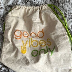 Good vibes only string bag